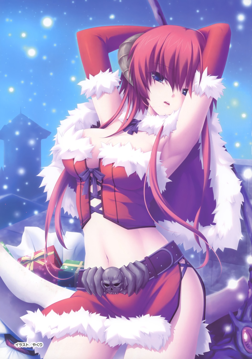 christmas cleavage devil eushully horns kamidori_alchemy_meister ragsmuena yakuri