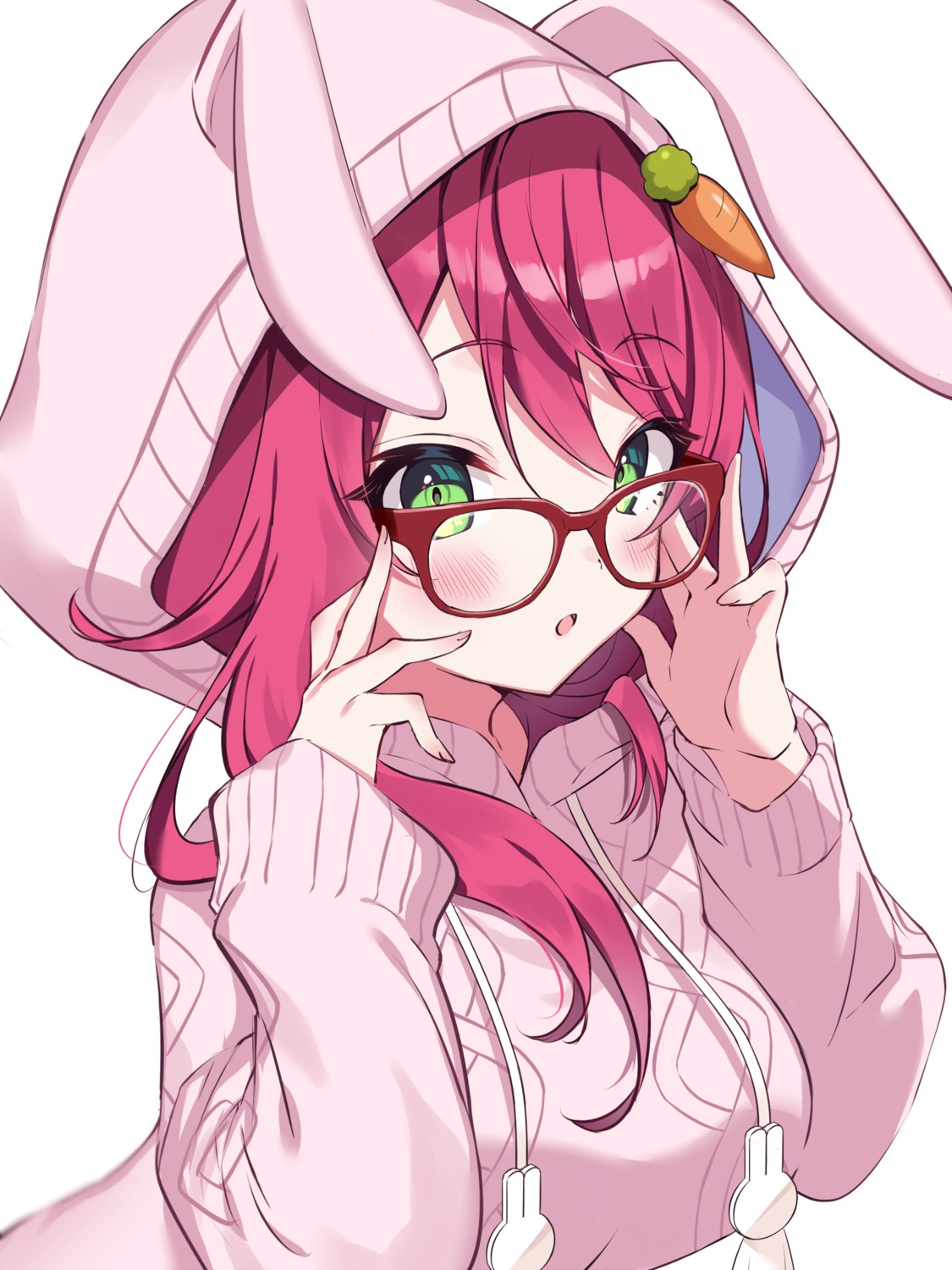 animal_ears bunny_ears megane sweater tatejima_uri