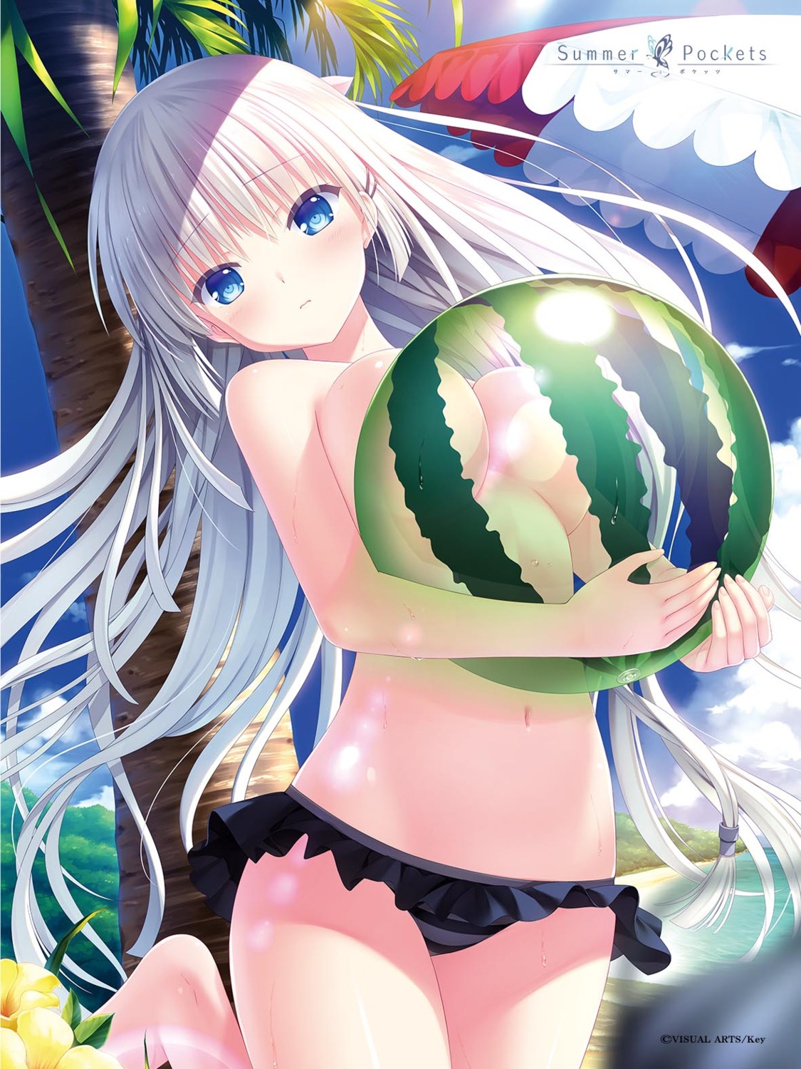 key na-ga naruse_shiroha summer_pockets swimsuits topless