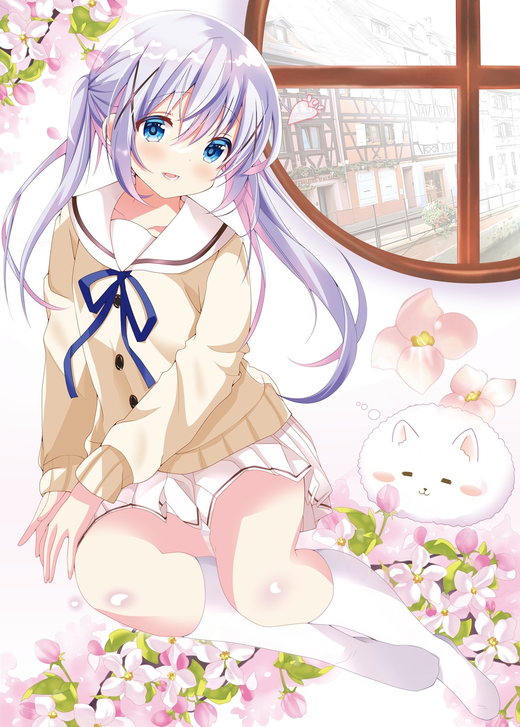 gochuumon_wa_usagi_desu_ka? kafuu_chino kohakugin pantsu seifuku shimapan sweater