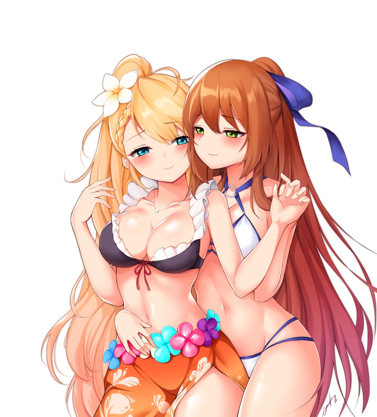 bikini bloody0rabby cleavage g36_(girls_frontline) girls_frontline springfield_(girls_frontline) swimsuits yuri