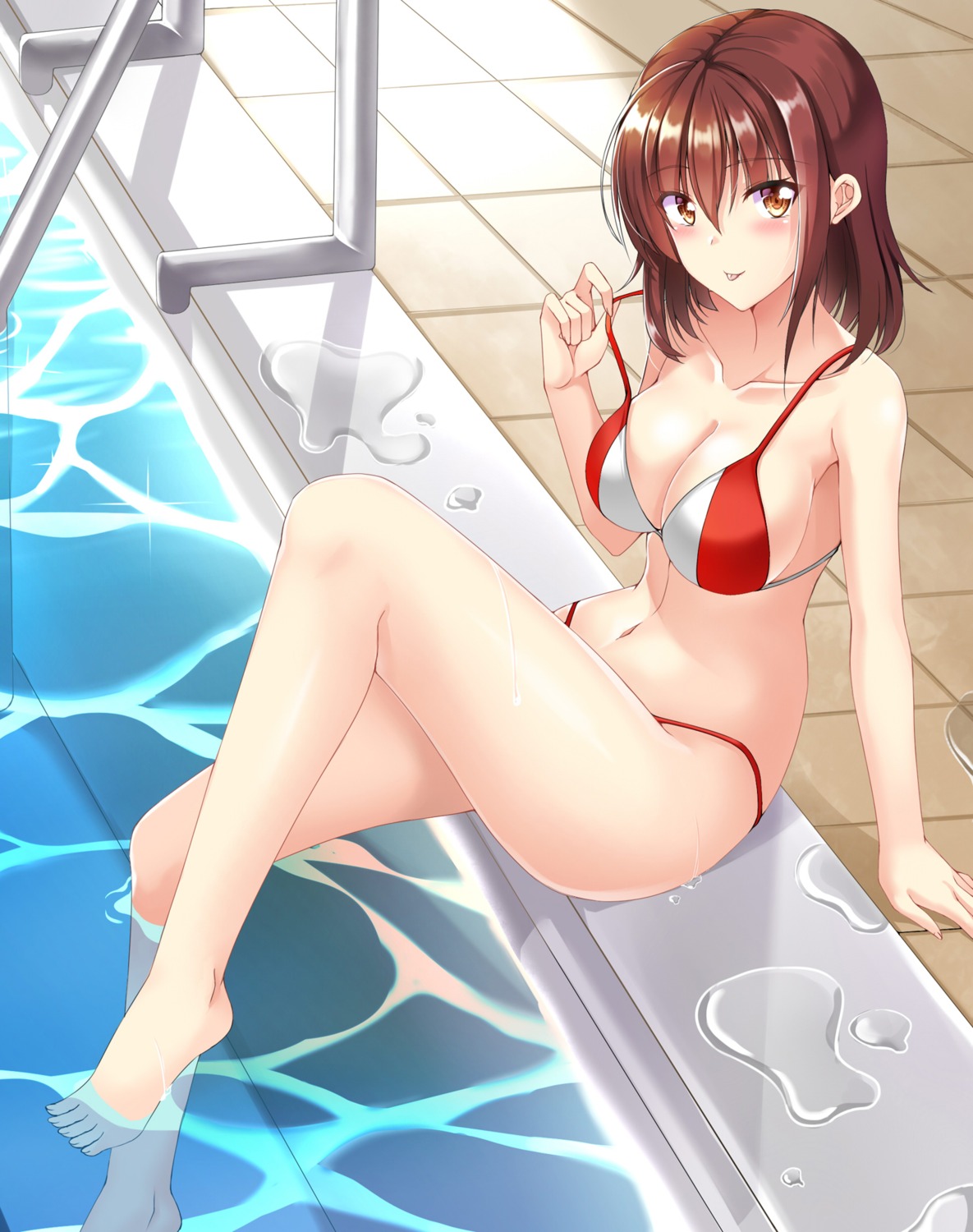 benchen06 bikini cleavage feet swimsuits undressing wet