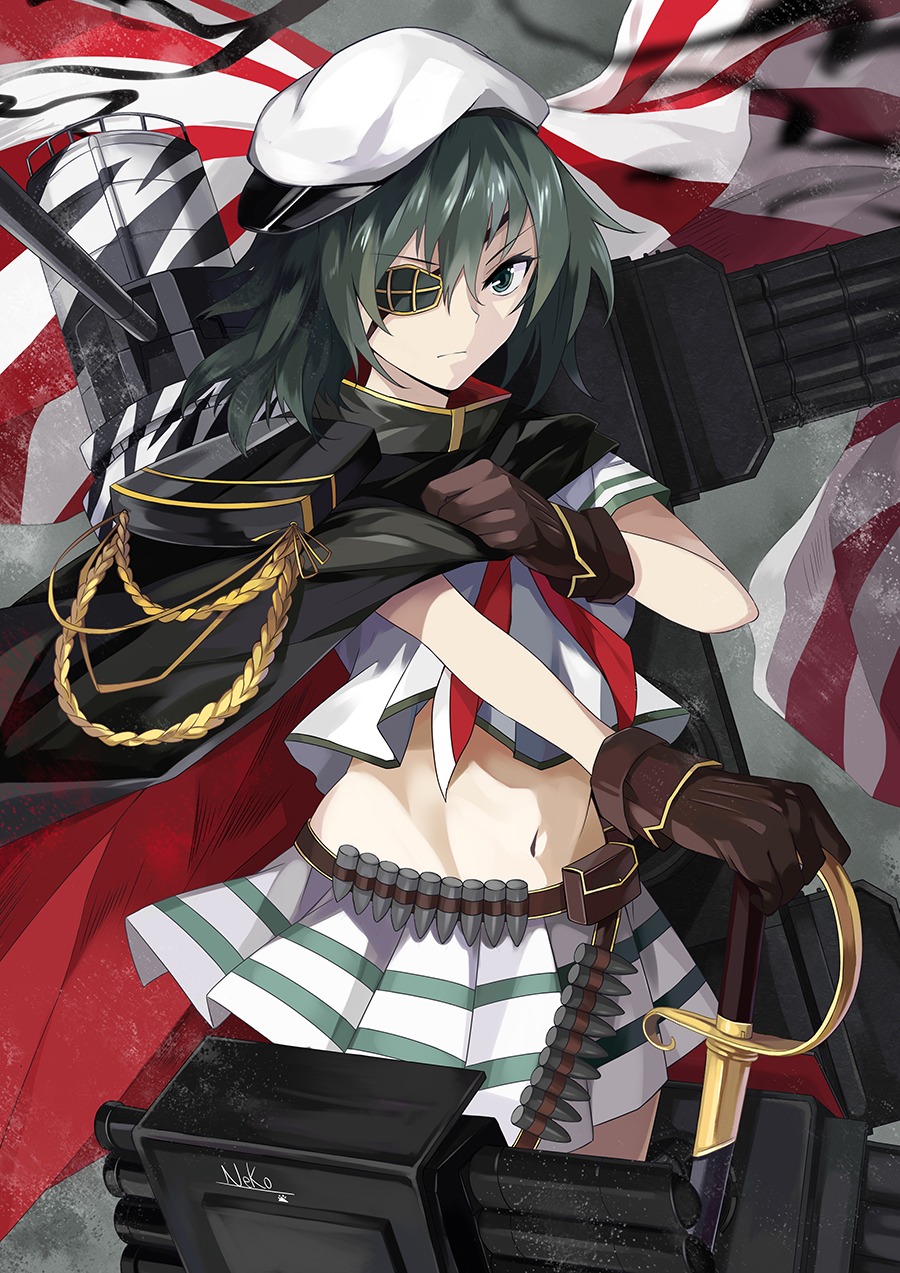 eyepatch kantai_collection kiso_(kancolle) neko_(yanshoujie) sword