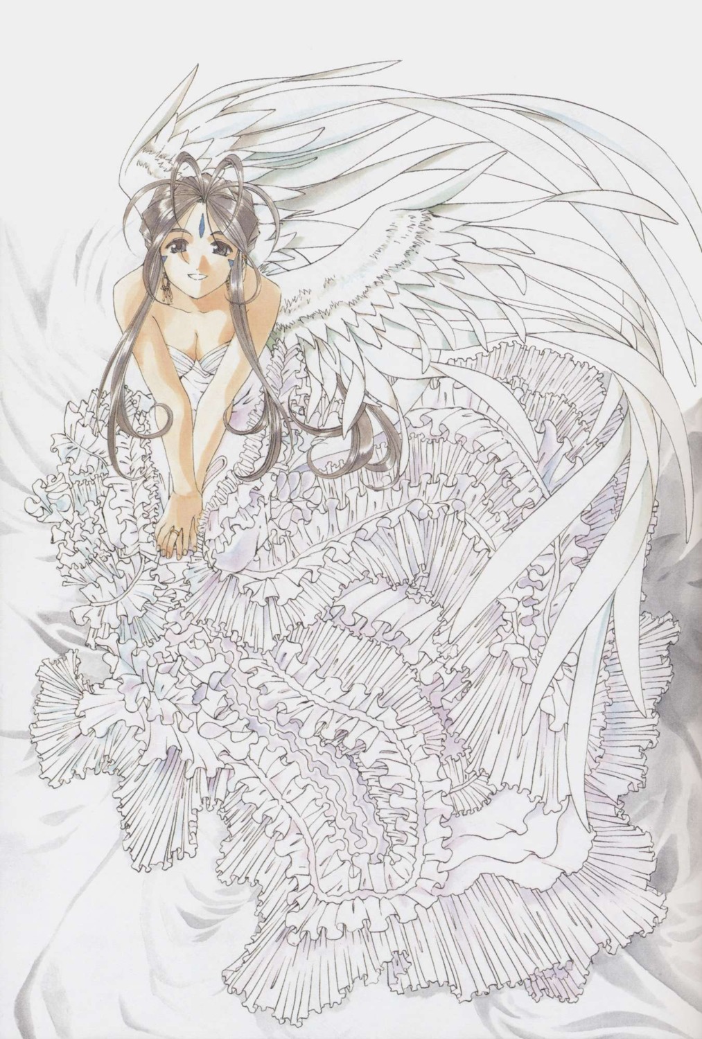 ah_my_goddess belldandy dress fujishima_kousuke wings