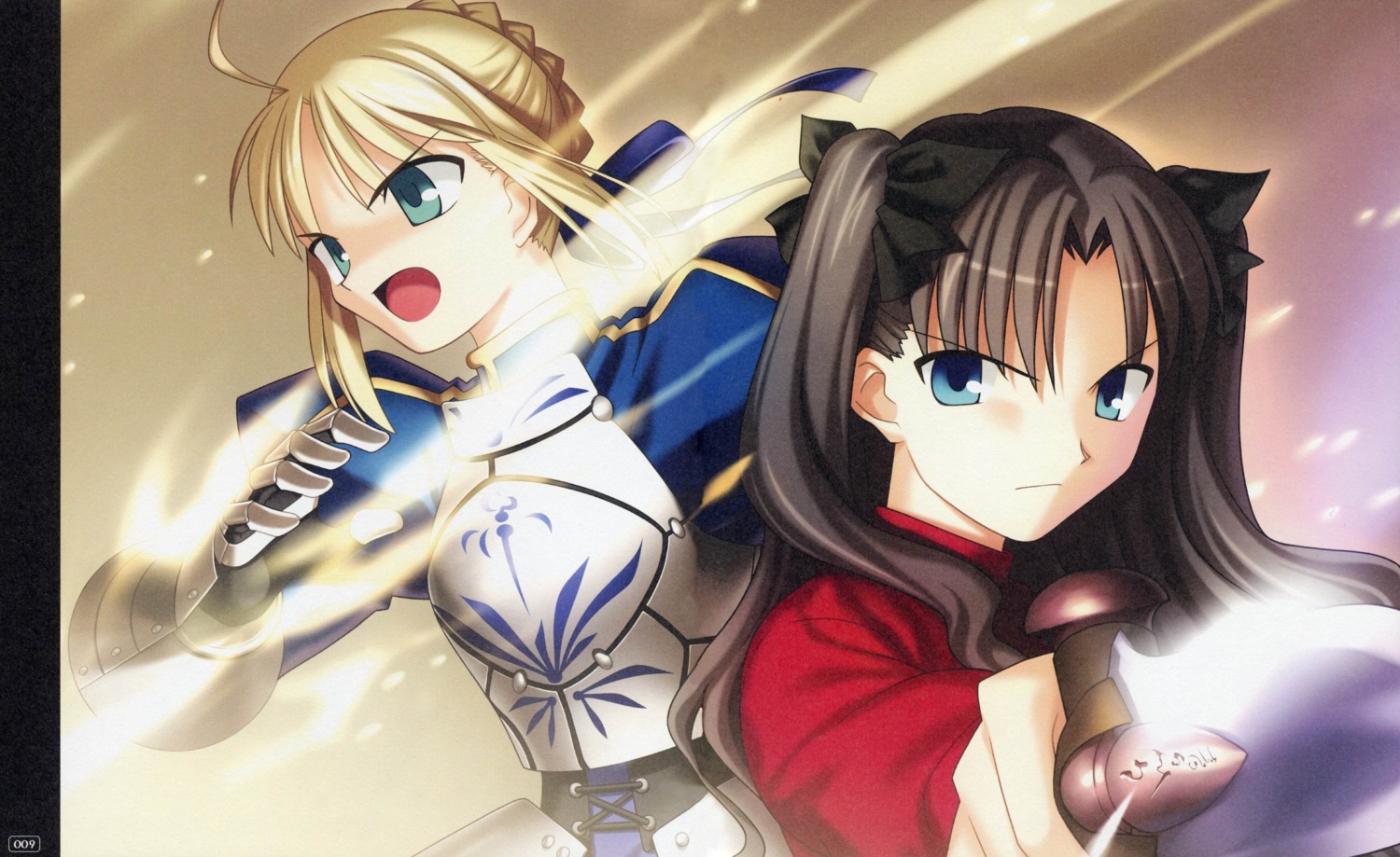 armor fate/stay_night saber takeuchi_takashi toosaka_rin type-moon