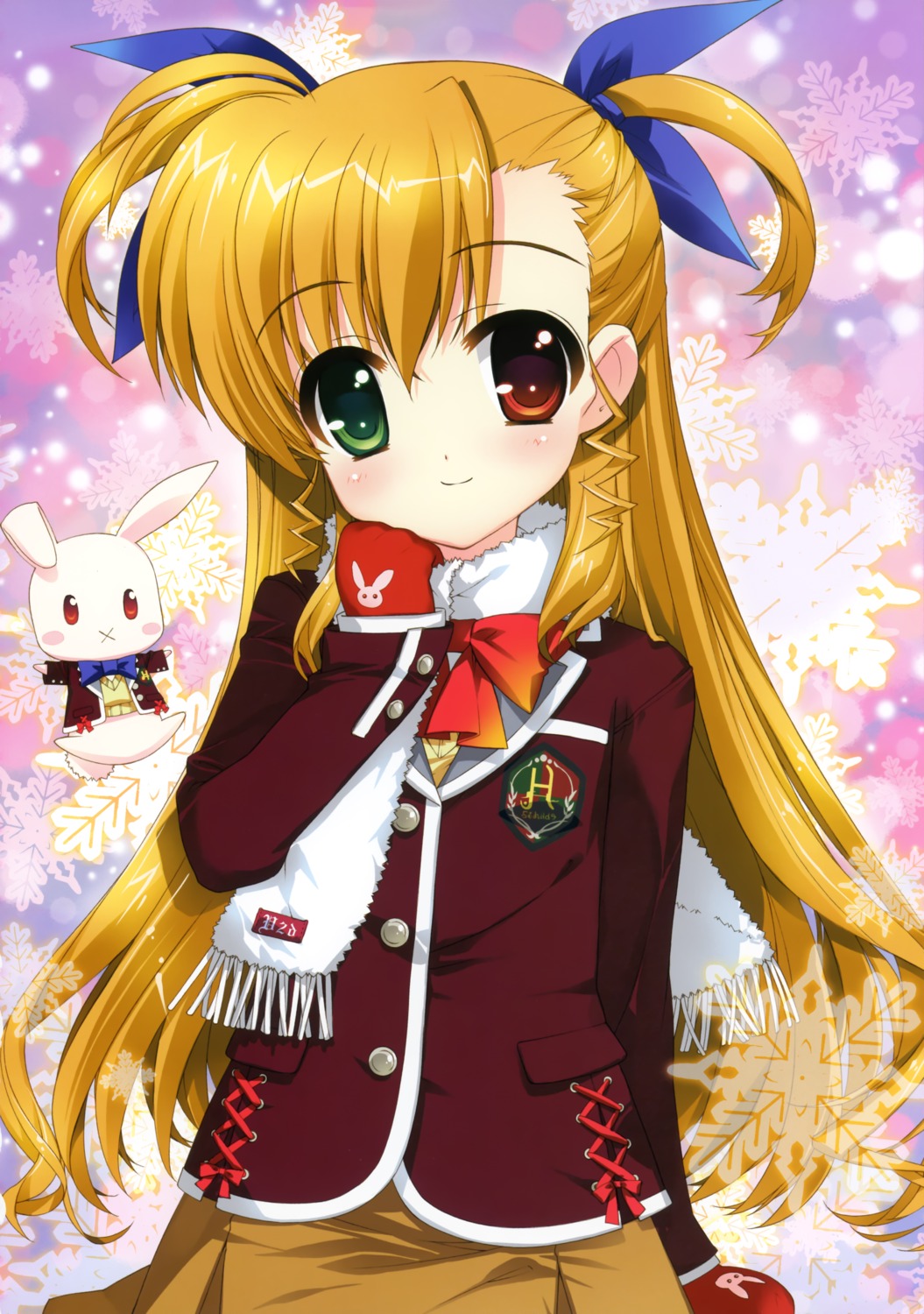 fujima_takuya heterochromia mahou_shoujo_lyrical_nanoha mahou_shoujo_lyrical_nanoha_vivid sacred_heart seifuku vivio