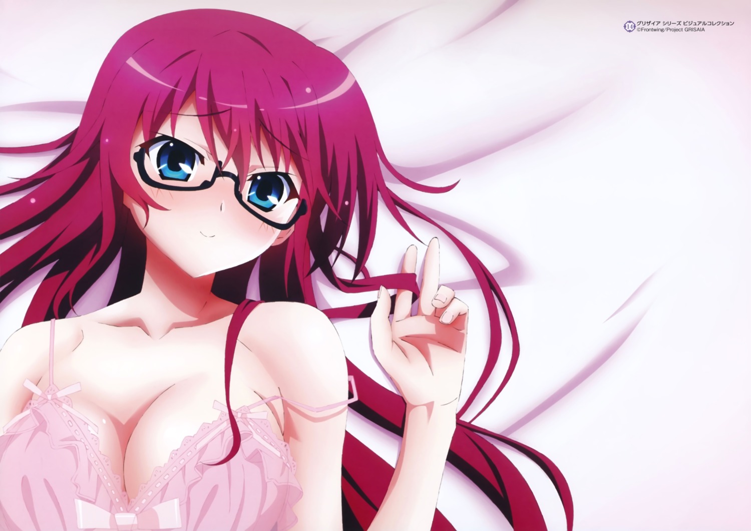 bra cleavage grisaia grisaia_no_kajitsu megane suou_amane