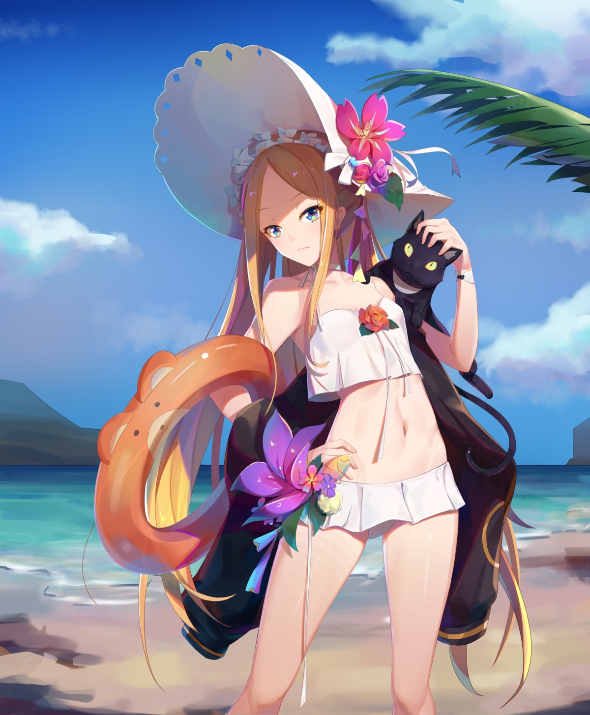 abigail_williams_(fate) ar_(3779609928) bikini fate/grand_order loli neko swimsuits