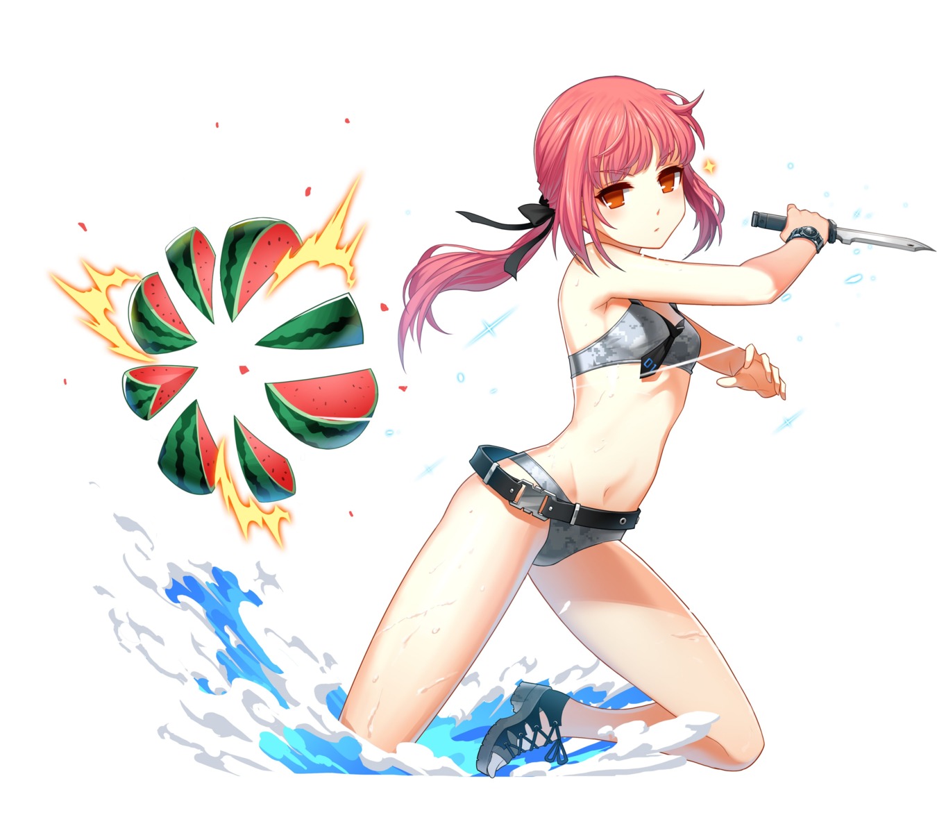 bikini closers heels swimsuits tagme tina_(closers) weapon wet