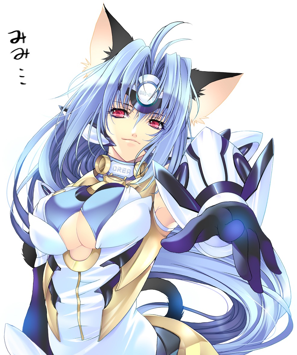 animal_ears creayus kos-mos nekomimi rangetsu underboob xenosaga