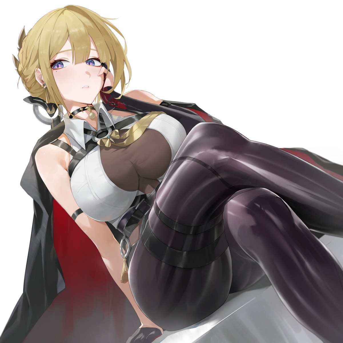 evelyn_chevalier garter see_through yonesdraws zenless_zone_zero