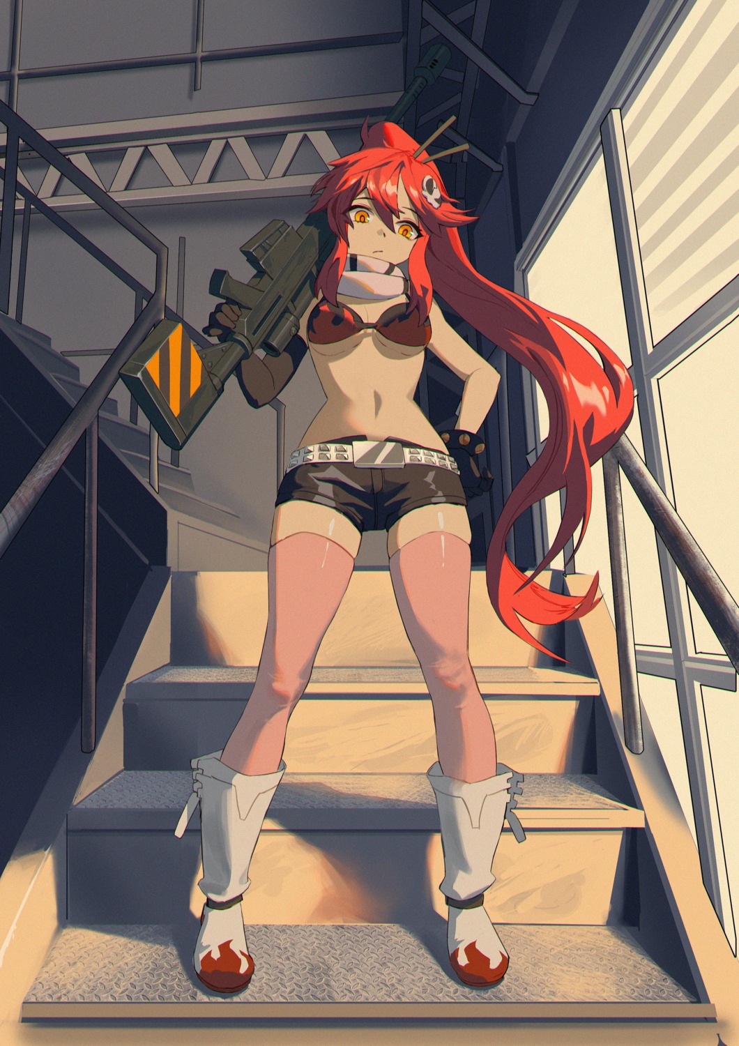 bra gun tengen_toppa_gurren_lagann thighhighs yetecong yoko