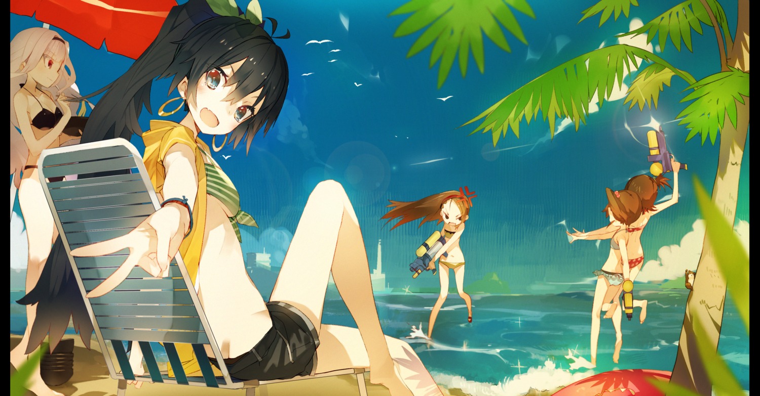 bikini futami_ami futami_mami ganaha_hibiki karei minase_iori shijou_takane swimsuits the_idolm@ster