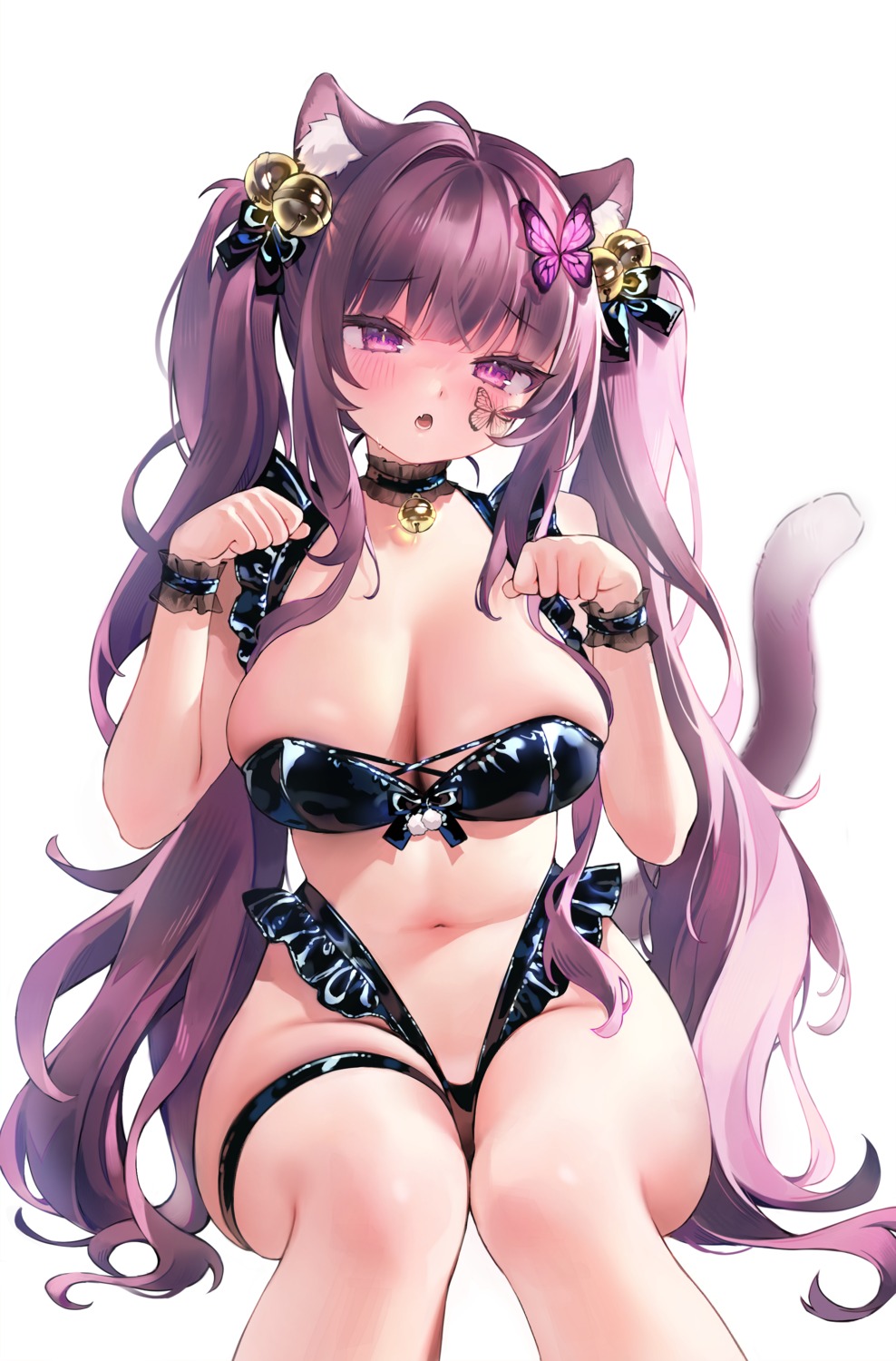 28mm animal_ears bikini garter nekomimi sul-lin-a swimsuits tail tattoo thong