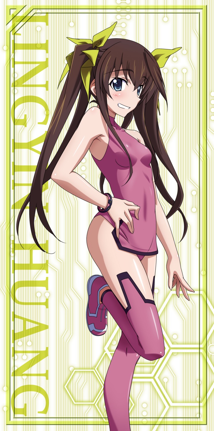 bodysuit huang_lingyin infinite_stratos stick_poster thighhighs