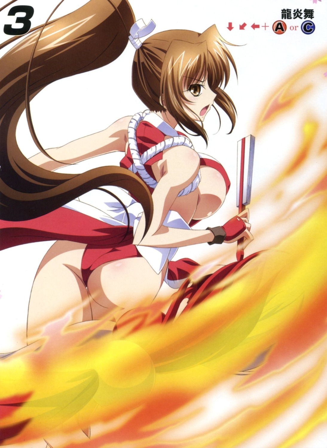 ass izumi_mahiru king_of_fighters queen's_gate shiranui_mai snk