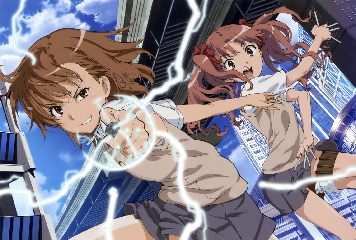 garter misaka_mikoto seifuku shirai_kuroko to_aru_kagaku_no_railgun to_aru_majutsu_no_index yamashita_yuu