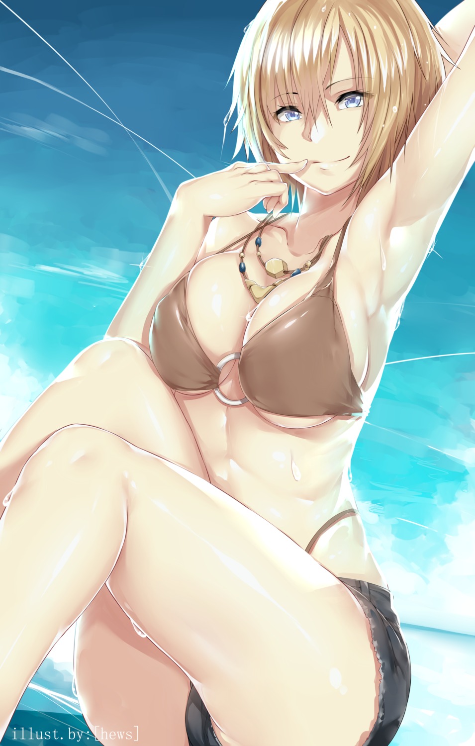 aya_brea bikini bikini_top cleavage hews parasite_eve swimsuits underboob wet