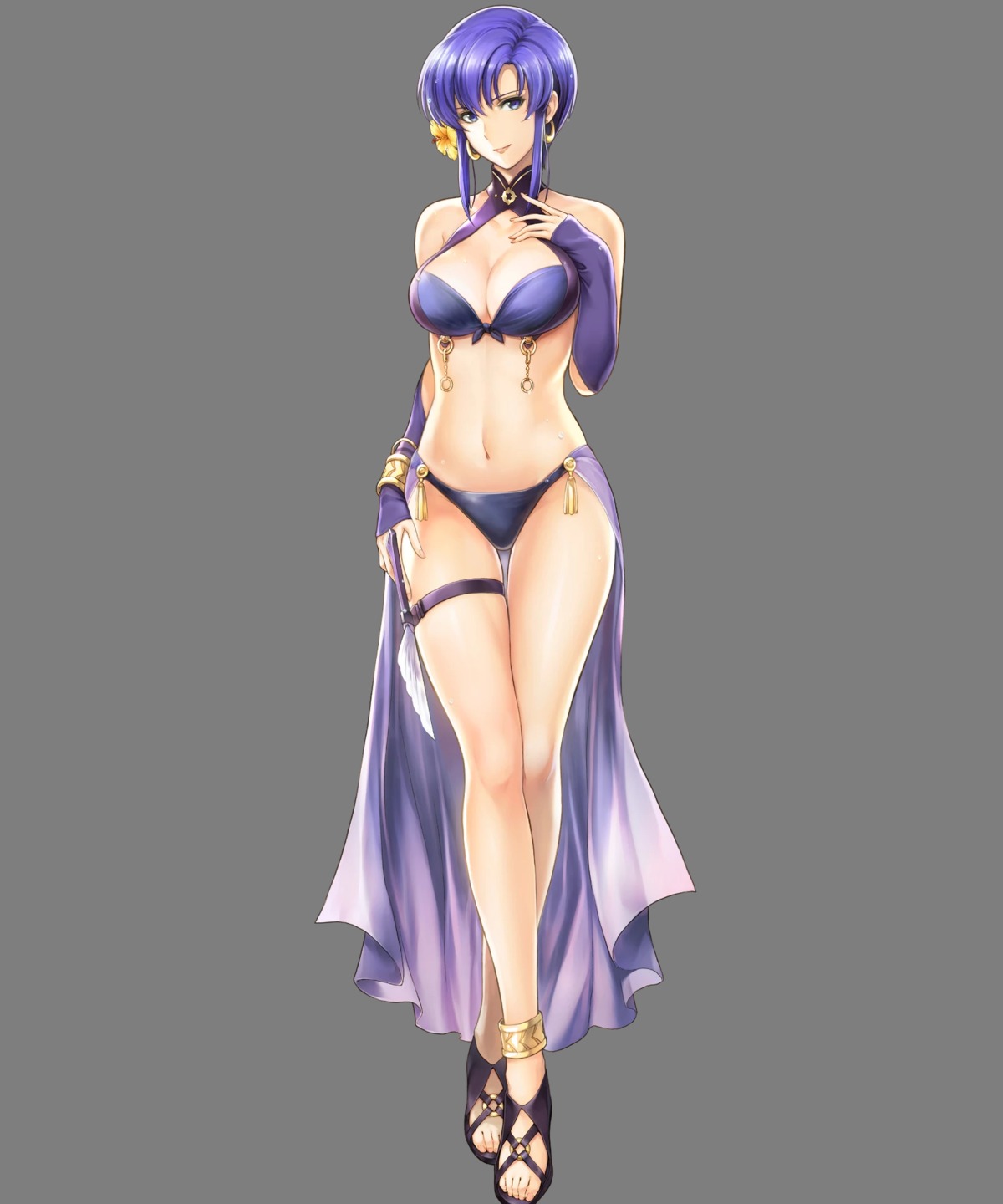 bikini cleavage duplicate fire_emblem fire_emblem:_rekka_no_ken fire_emblem_heroes garter nintendo see_through swimsuits ursula_(fire_emblem) weapon yamada_koutarou