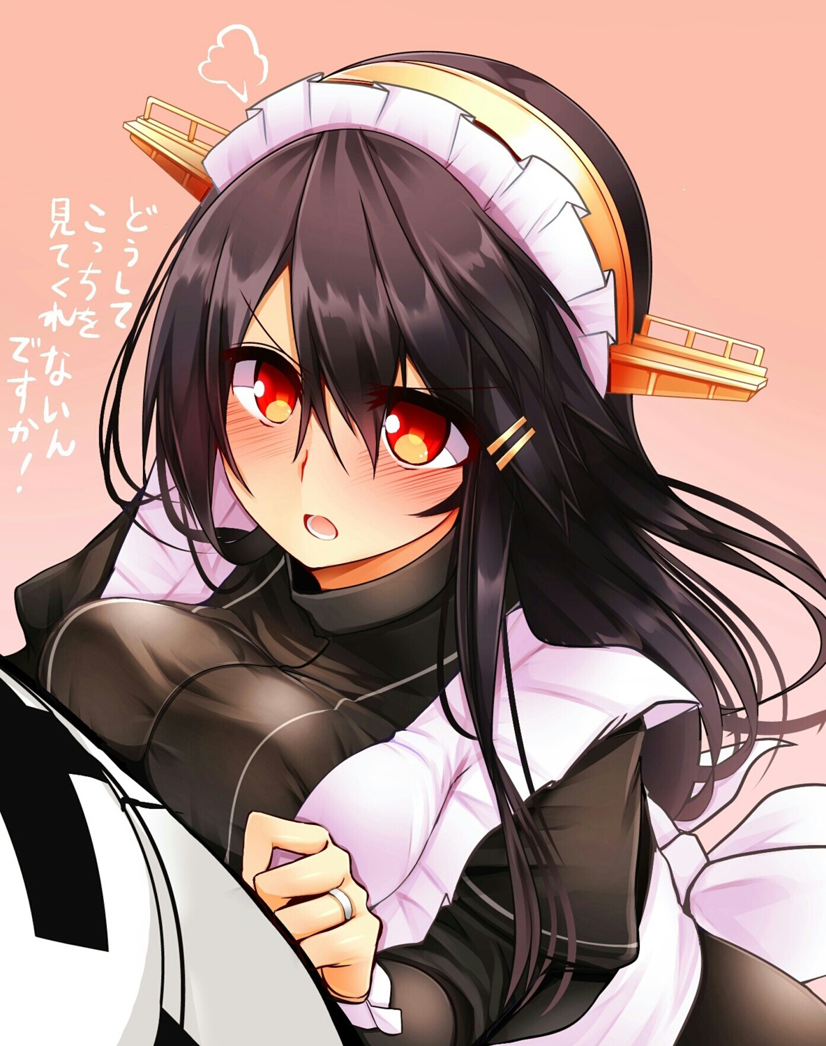 haruna_(kancolle) kantai_collection maid tsukui_kachou