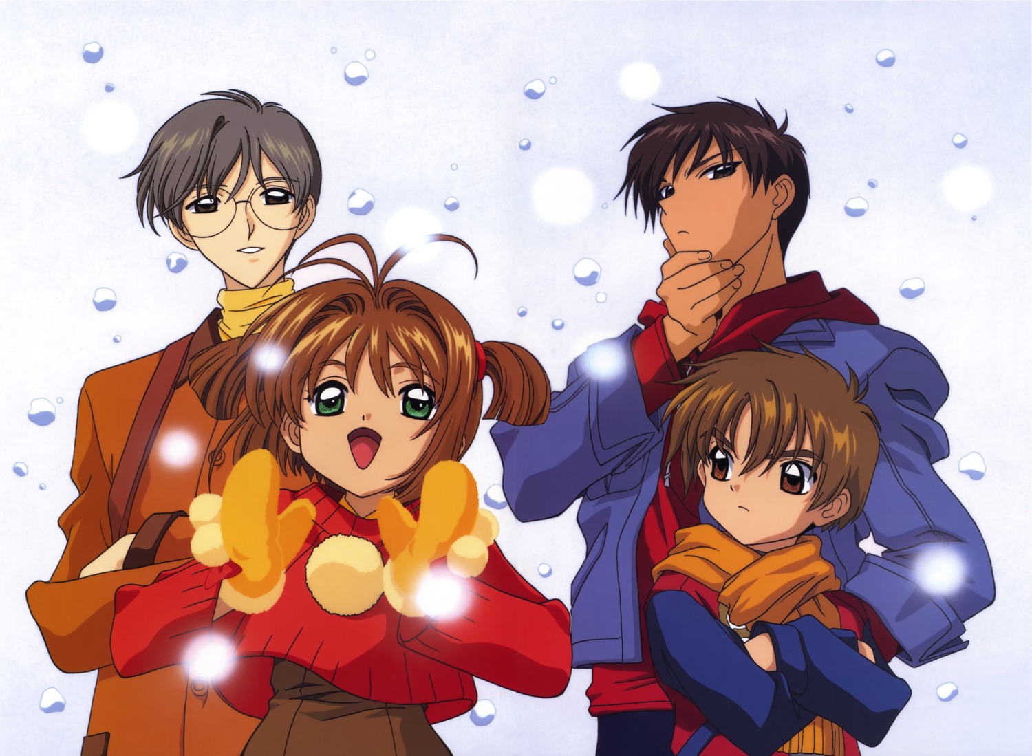 card_captor_sakura kinomoto_sakura kinomoto_touya koga_makoto li_syaoran madhouse megane tsukishiro_yukito