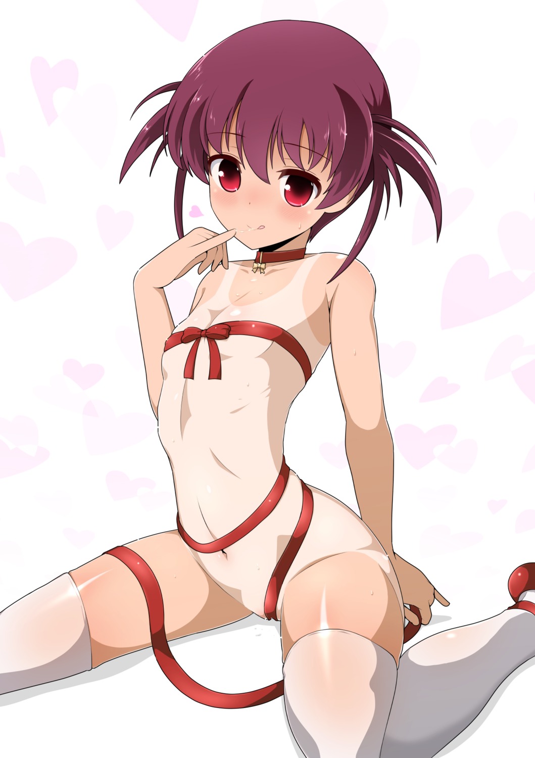 loli naked_ribbon saki saki:_zenkoku-hen tan_lines thighhighs usuzumi_hatsumi xiao_rui_rui