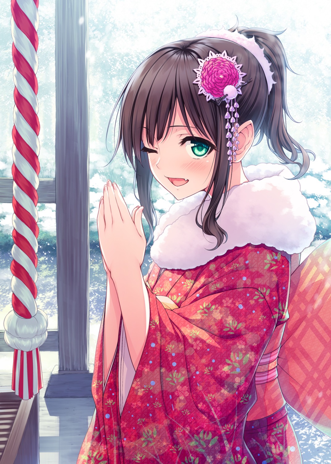 hasumi_(hasubatake39) kimono maekawa_miku the_idolm@ster the_idolm@ster_cinderella_girls