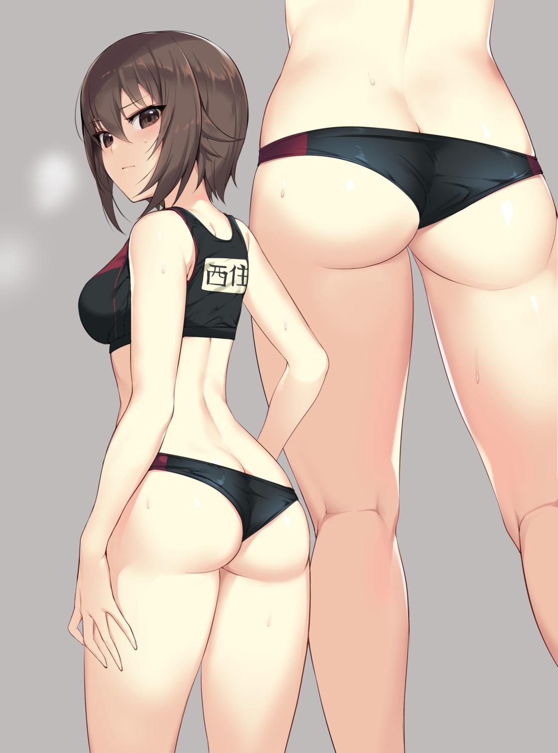 ass buruma girls_und_panzer gym_uniform ikomochi nishizumi_maho nishizumi_miho