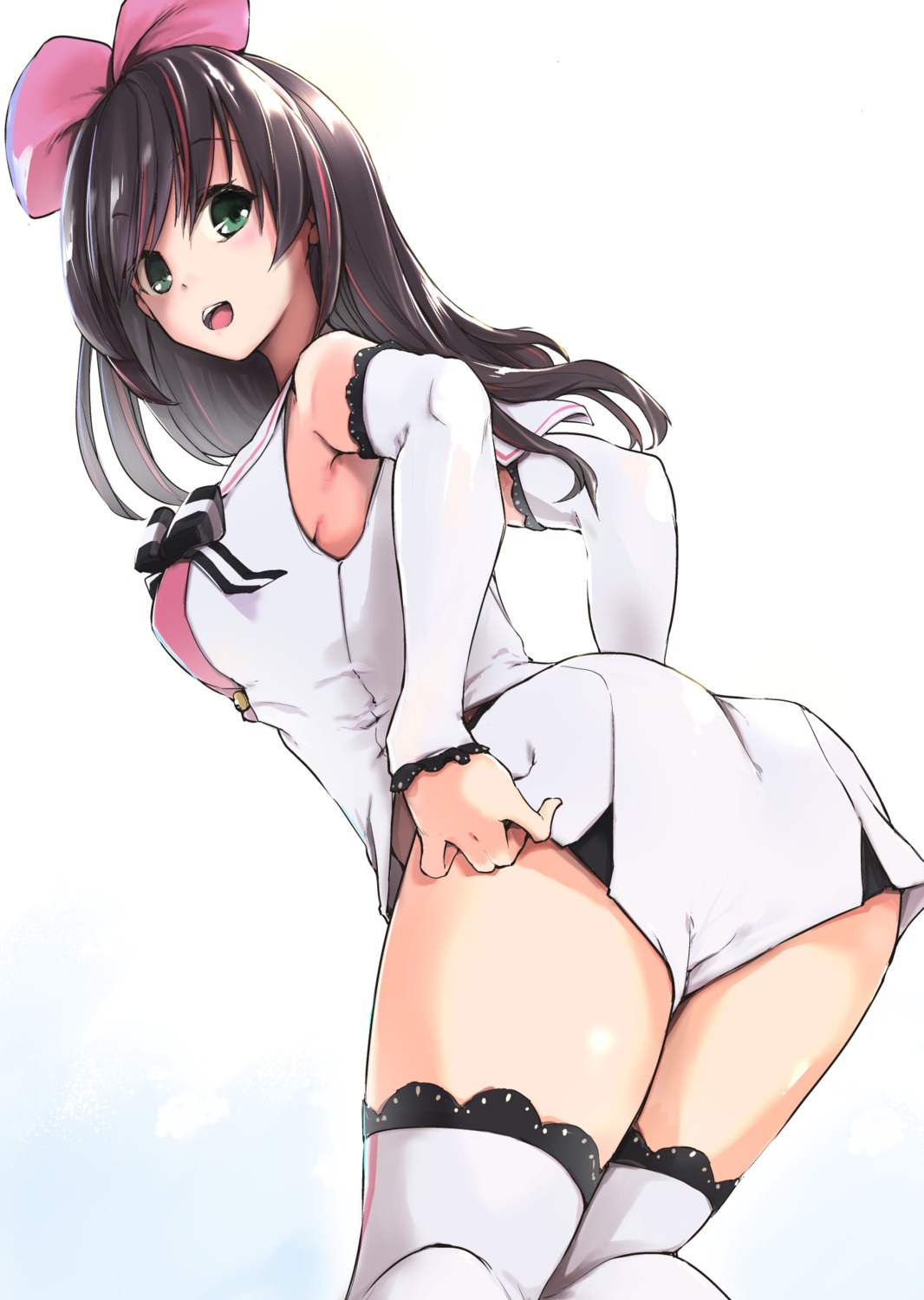 a.i._channel ass kizuna_ai shijokko thighhighs