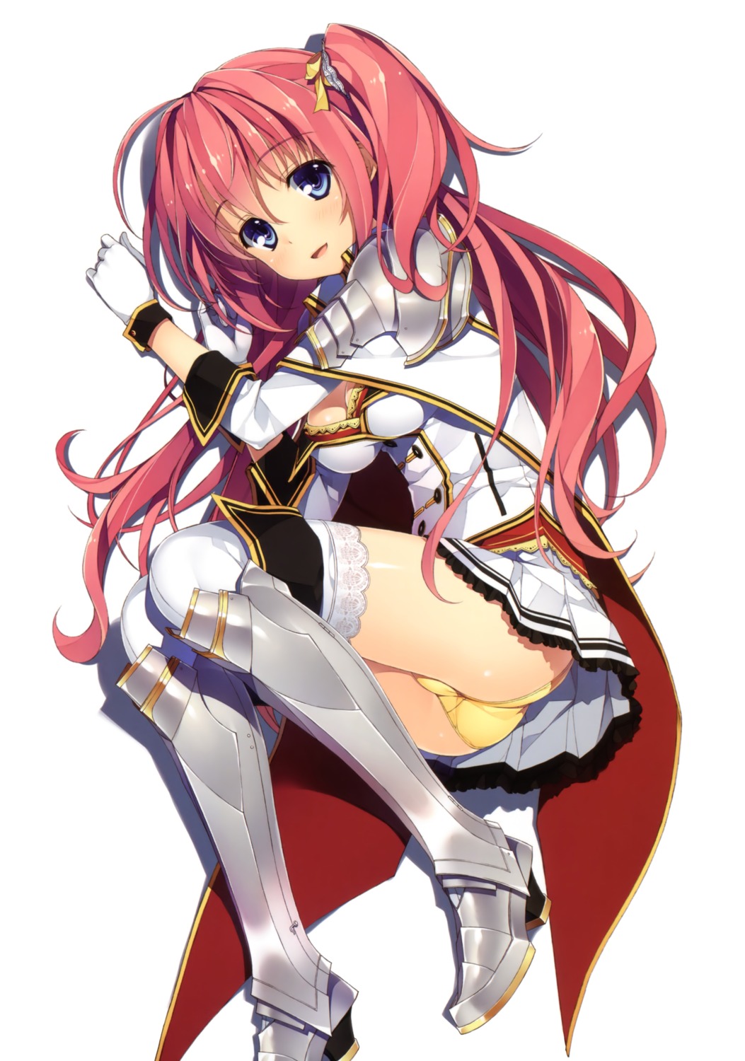 armor cleavage effordom_soft fujikura_miyabi jyukishi_cutie_bullet pantsu thighhighs uniform yuuki_hagure