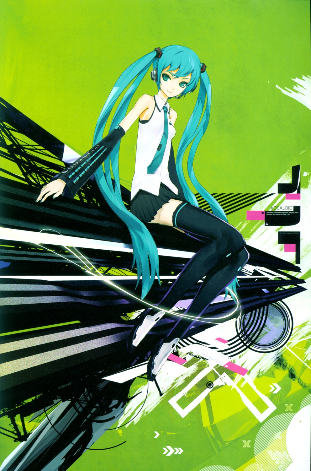 hatsune_miku redjuice thighhighs vocaloid