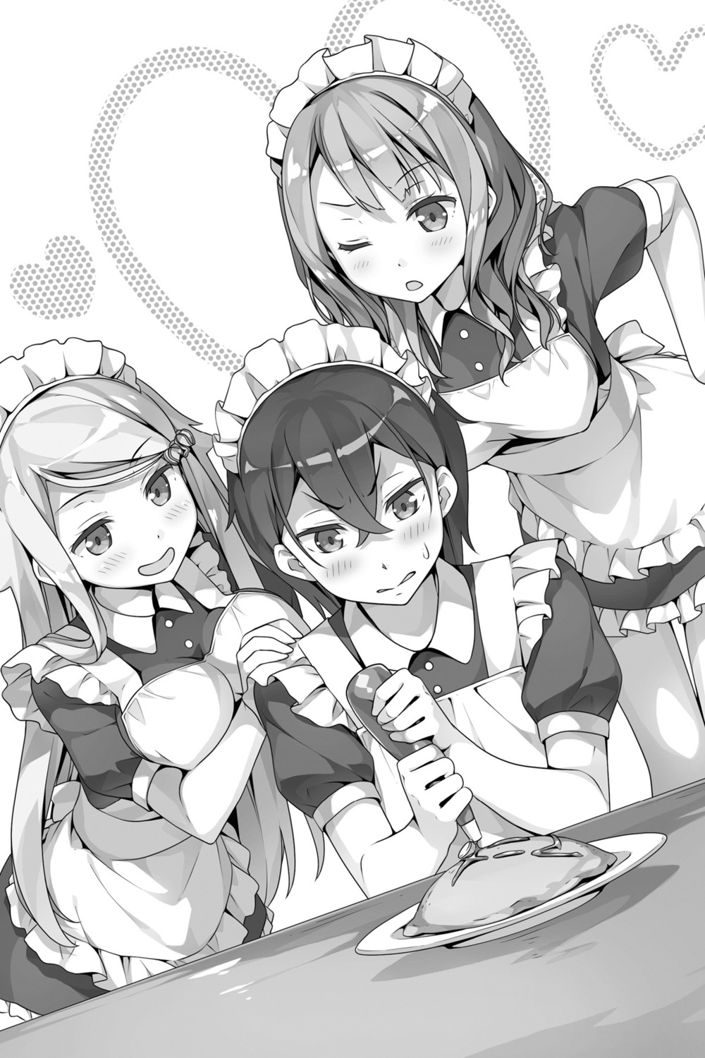 hashima_itsuki imouto_sae_ireba_ii. kani_nayuta kantoku maid monochrome shirakawa_miyako