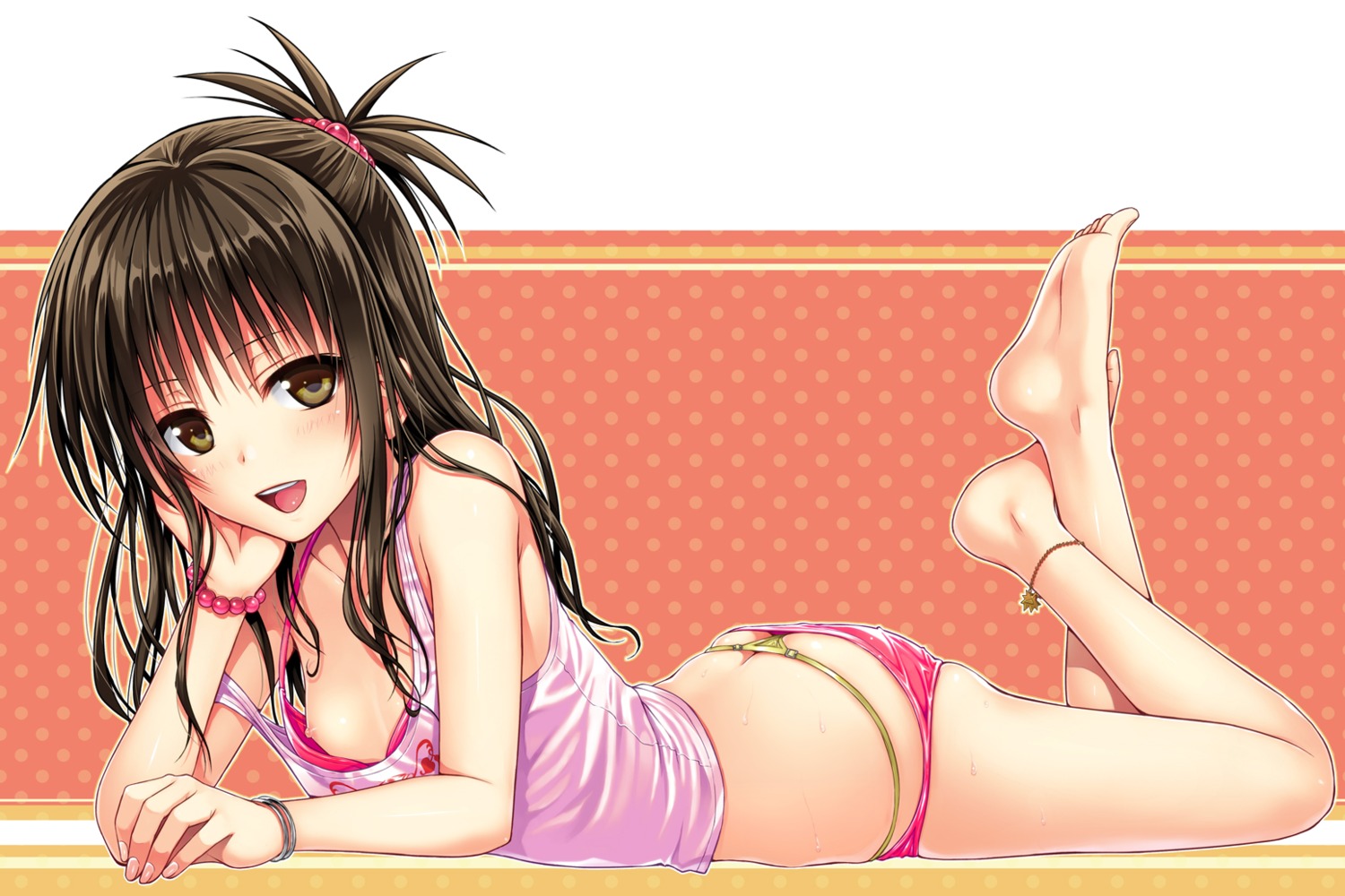 40010prototype ass bra feet loli nipple_slip nipples pantsu thong to_love_ru yuuki_mikan