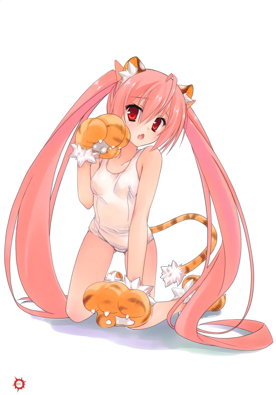 animal_ears hidan_no_aria kanzaki_h._aria kobuichi nekomimi school_swimsuit swimsuits tail