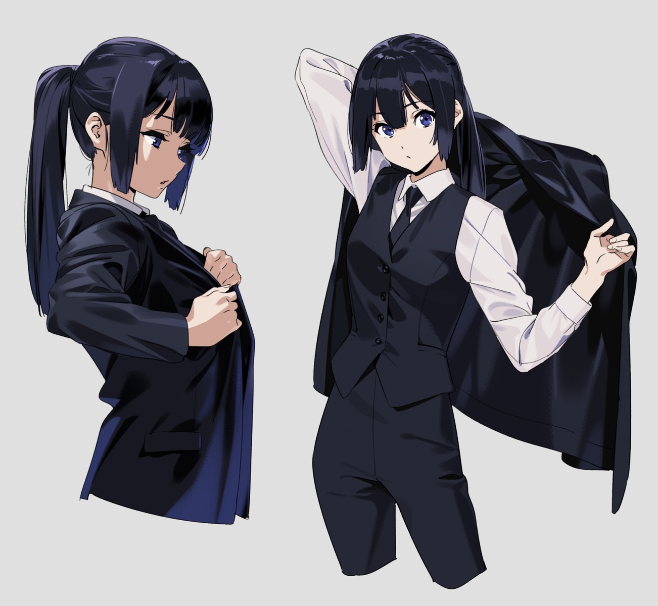 business_suit hibike!_euphonium kamo_kamen kousaka_reina undressing