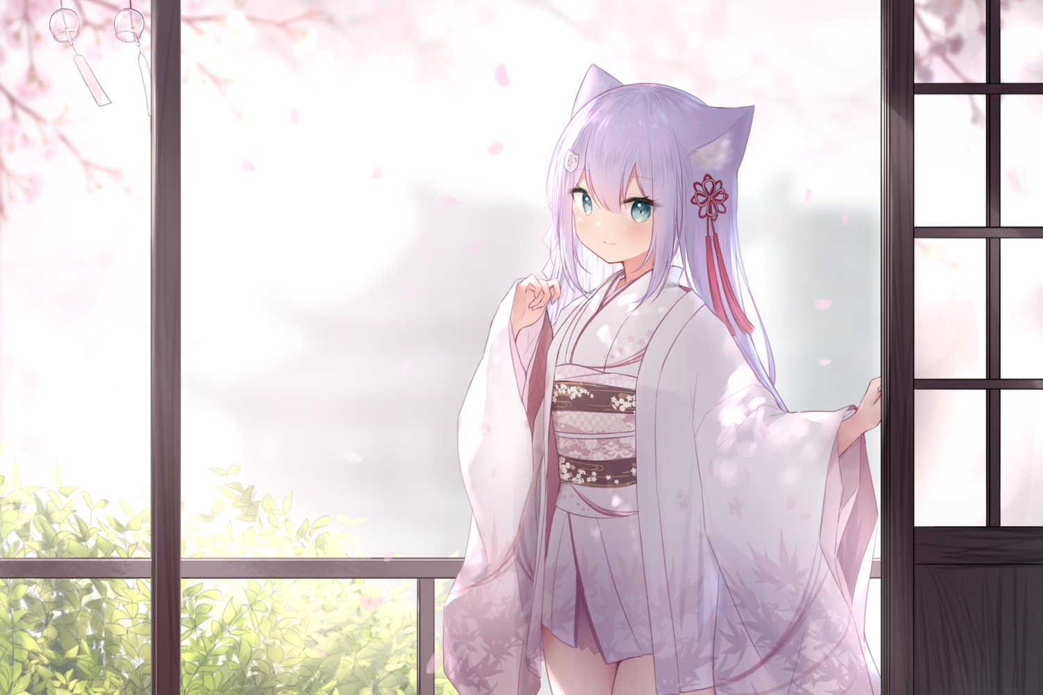 animal_ears guo582 japanese_clothes nekomimi