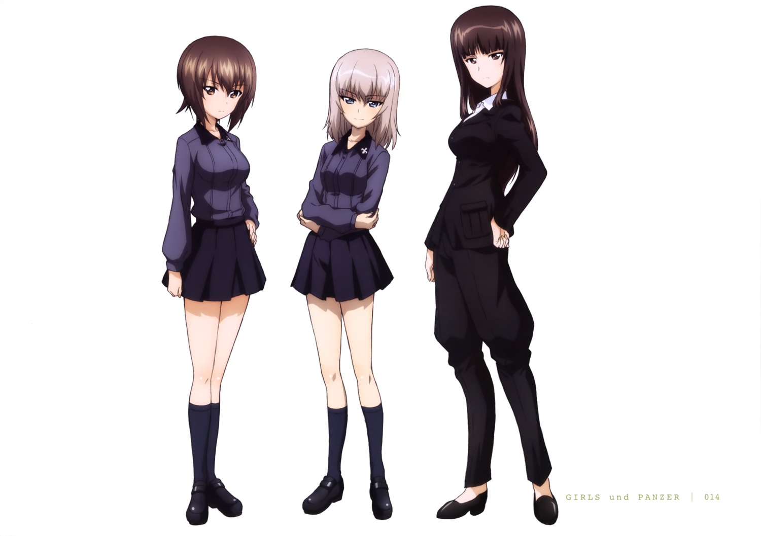 girls und panzer itsumi erika nishizumi maho nishizumi shiho heels uniform  | #469702 | yande.re