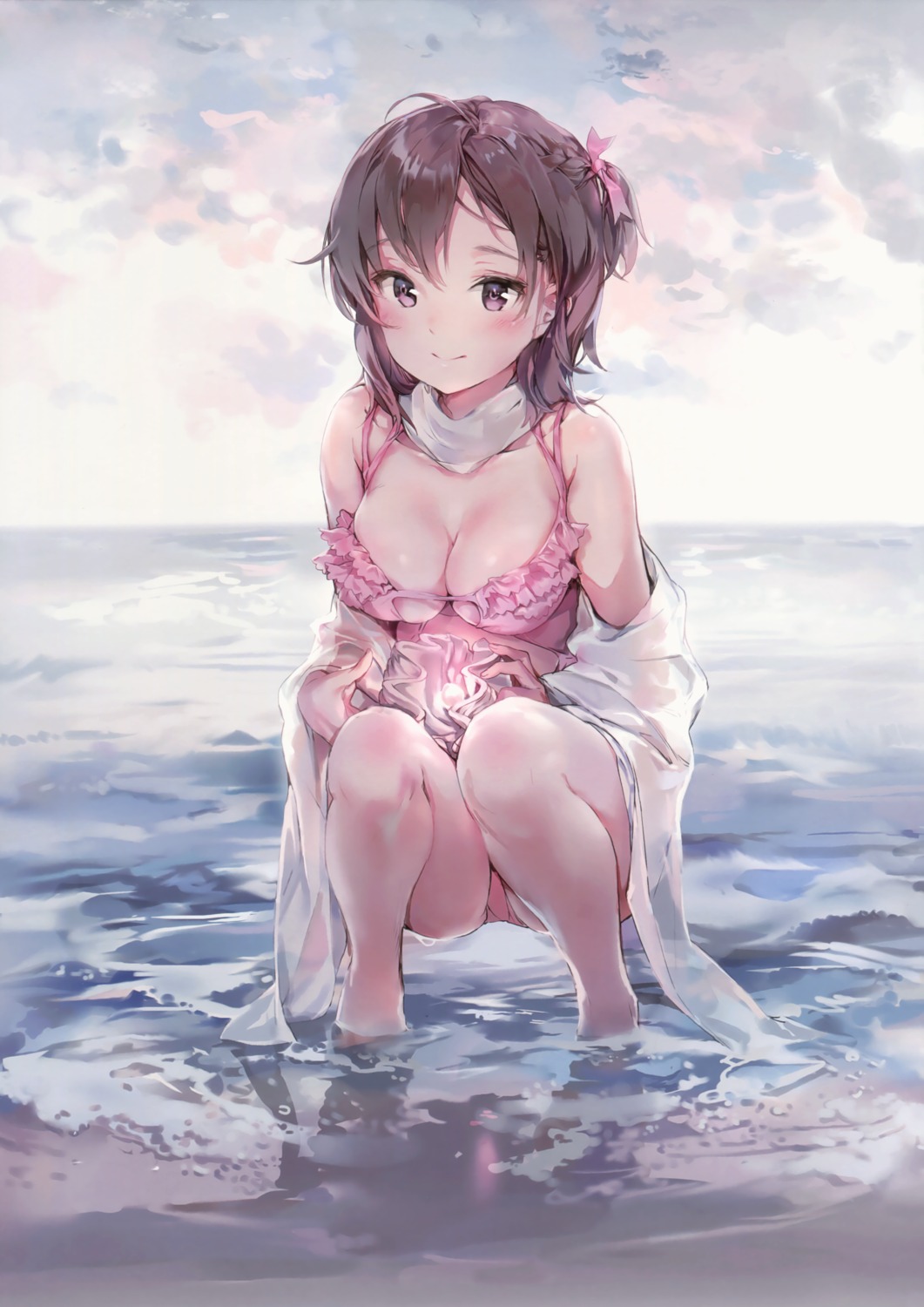 anmi bikini cleavage open_shirt swimsuits wet