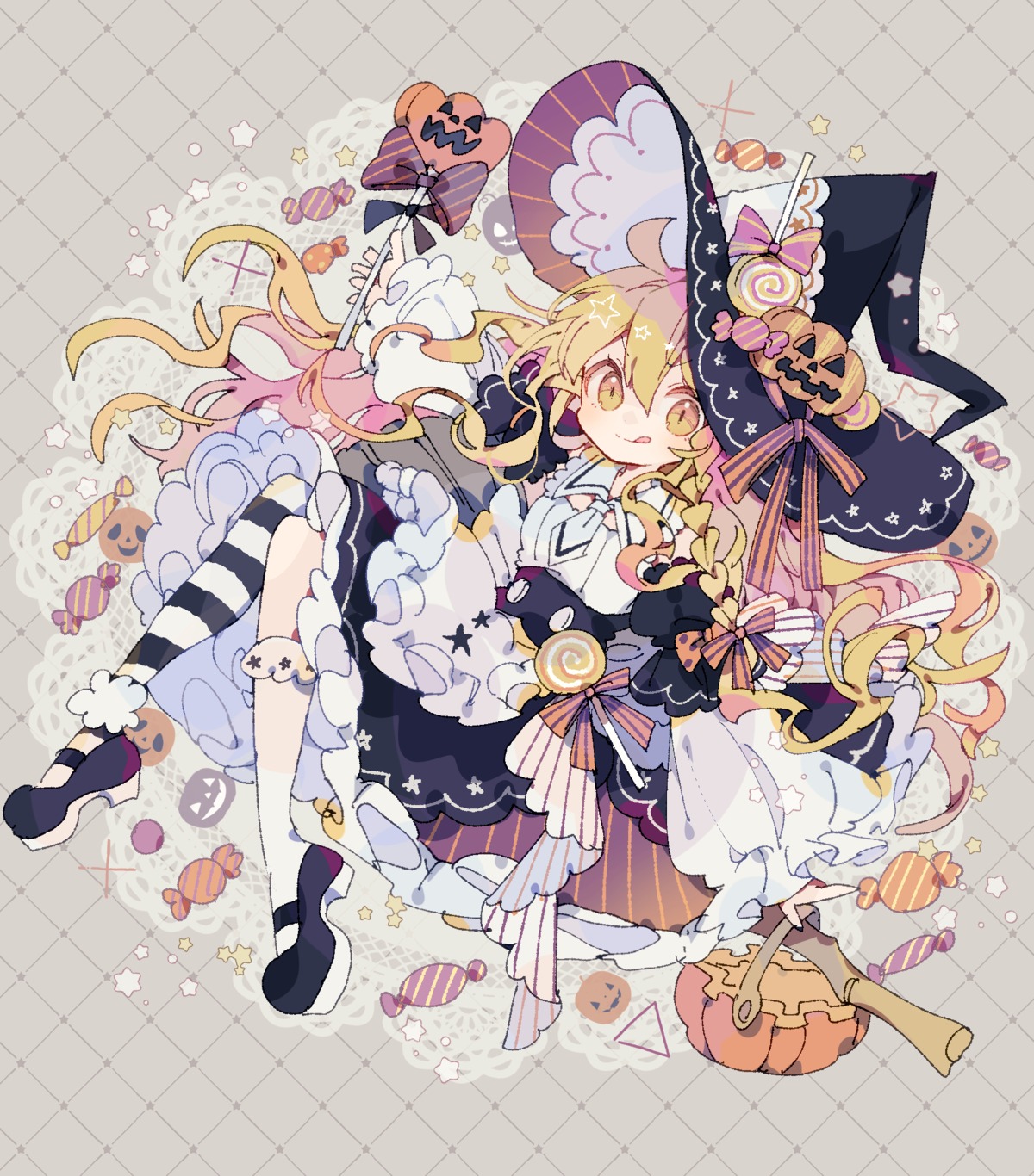 dress halloween kirisame_marisa nikorashika touhou weapon witch