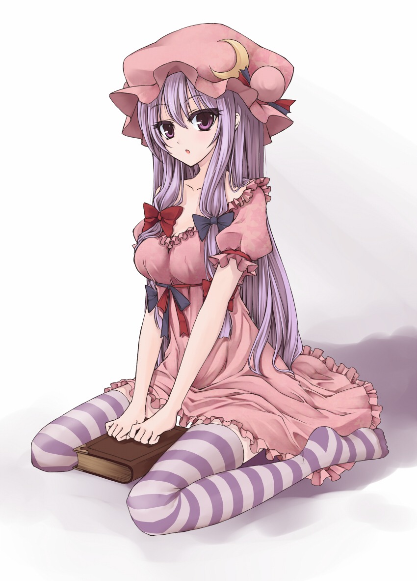 cleavage erect_nipples patchouli_knowledge thighhighs touhou utakata