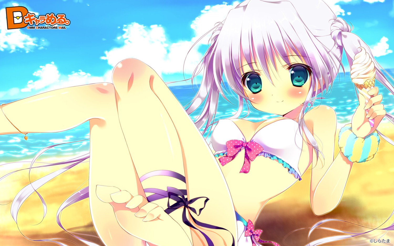 bikini cleavage dmm feet jpeg_artifacts shiratama swimsuits wallpaper