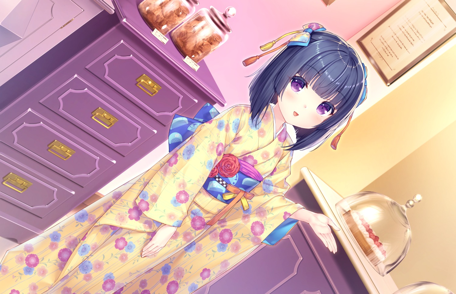 game_cg kimono minazuki_shigure neko_works nekopara sayori