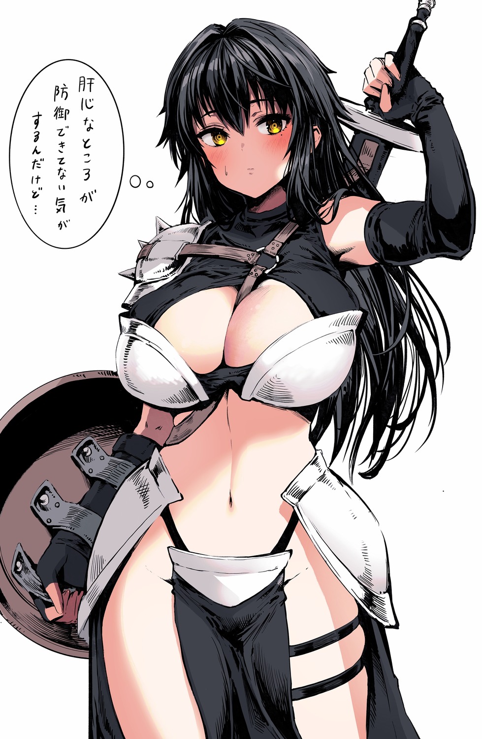 armor bikini_armor garter gibagiba sword