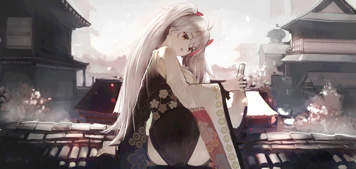 ah_(pixiv62888100) ass azur_lane japanese_clothes prinz_eugen_(azur_lane)