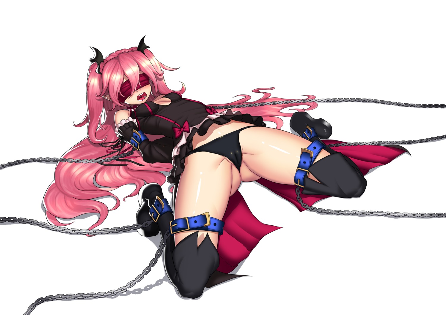 bondage cameltoe cleavage dnr8657 dress krul_tepes owari_no_seraph pantsu pointy_ears thighhighs