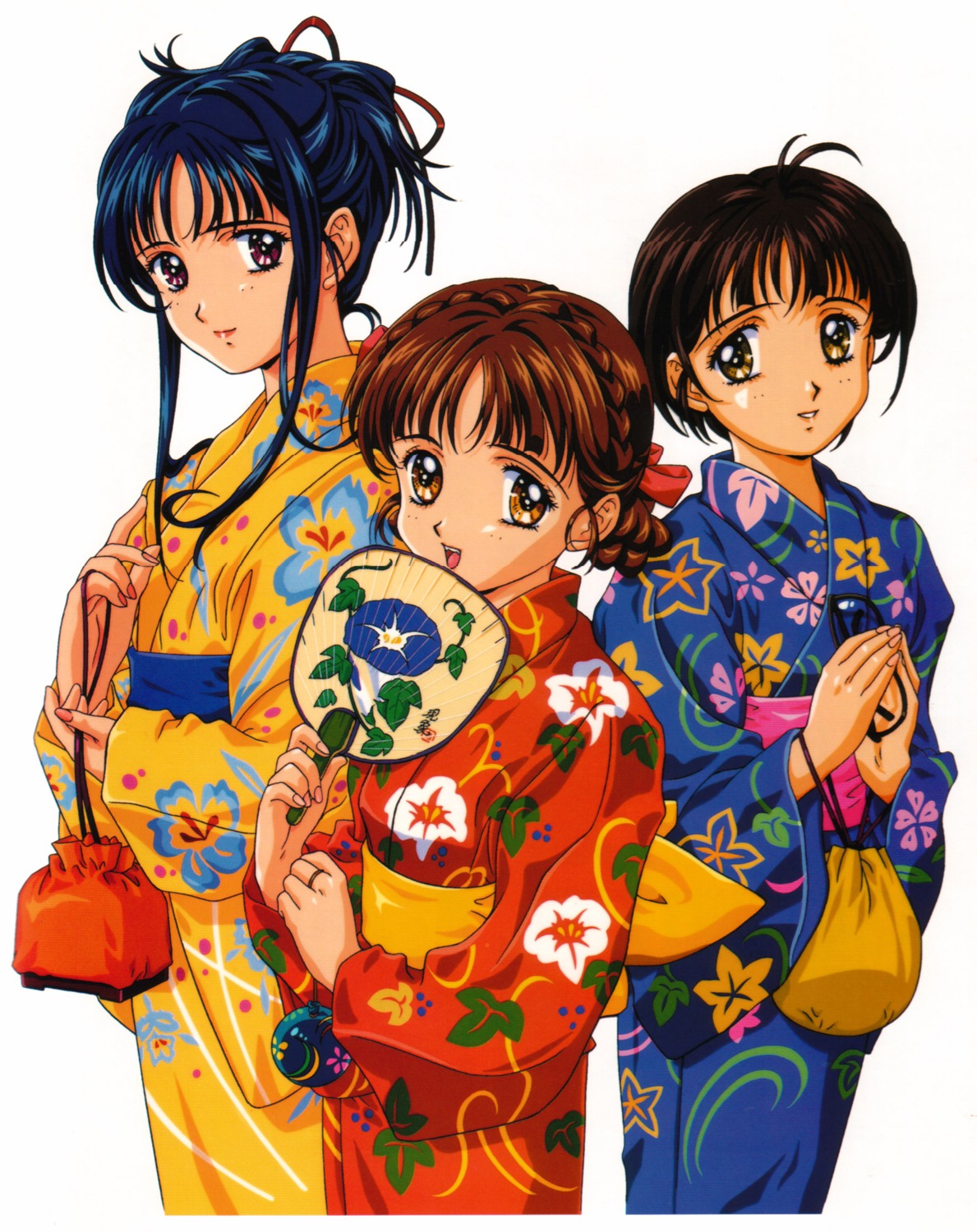 houjou_ayano_(photo_genic) orihara_izumi photo_genic sakurai_manami sugiyama_genshou yukata