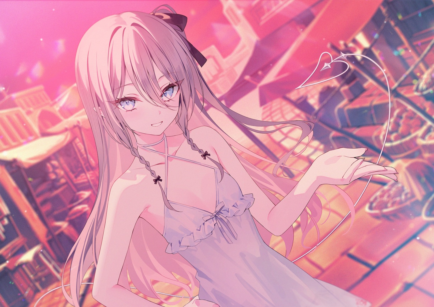 carneades dress no_bra pointy_ears rurudo sugar_(rurudo) tail