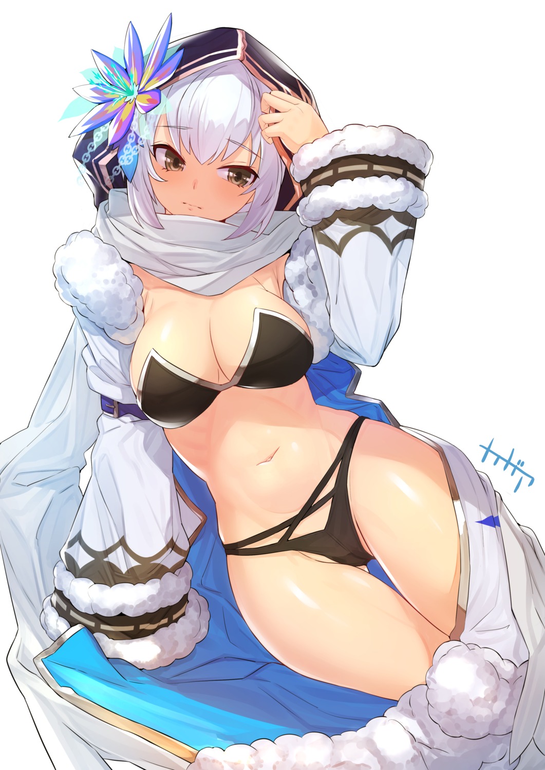 arpeggio_kaga bikini cleavage swimsuits