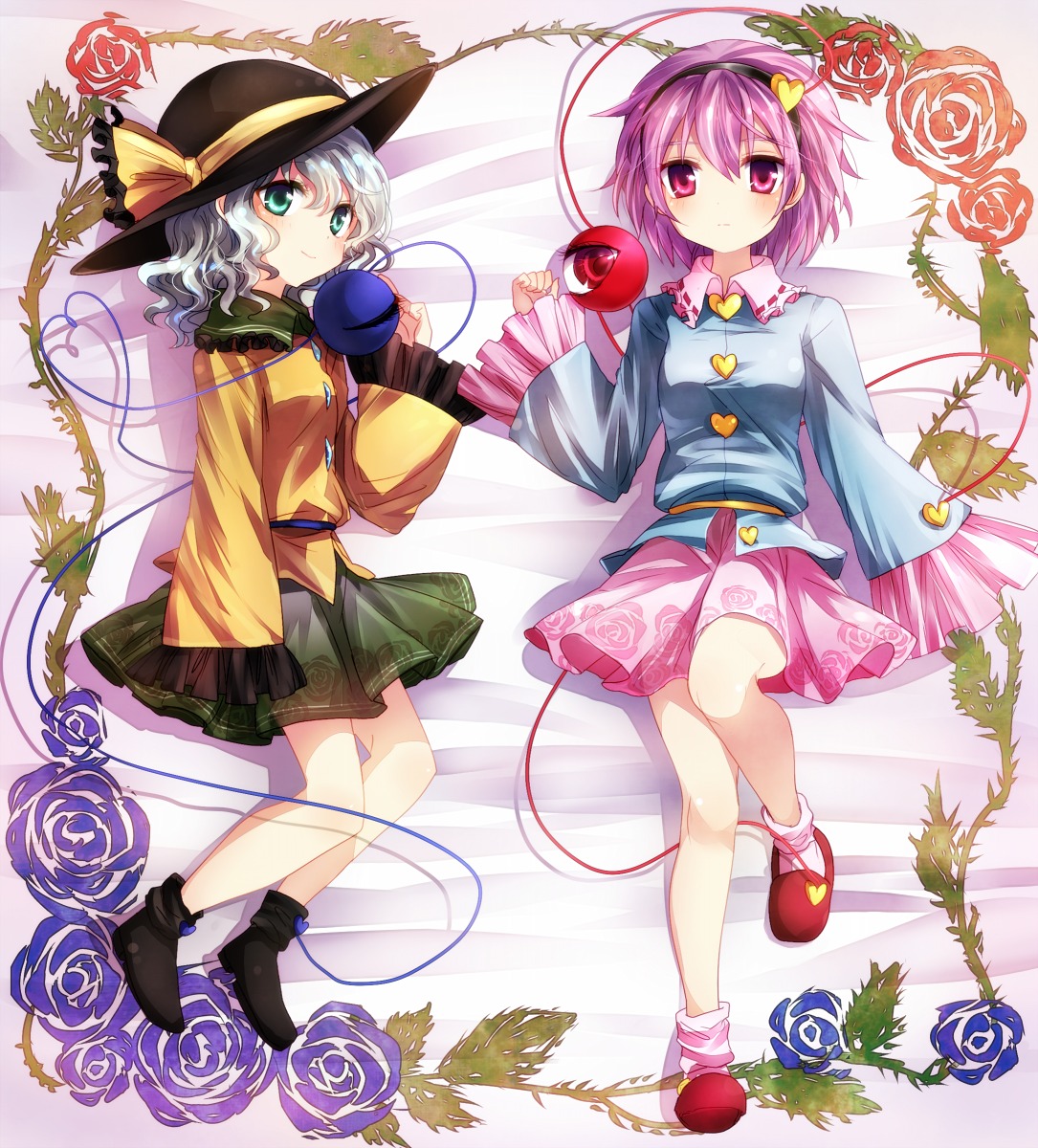 kohaku. komeiji_koishi komeiji_satori touhou