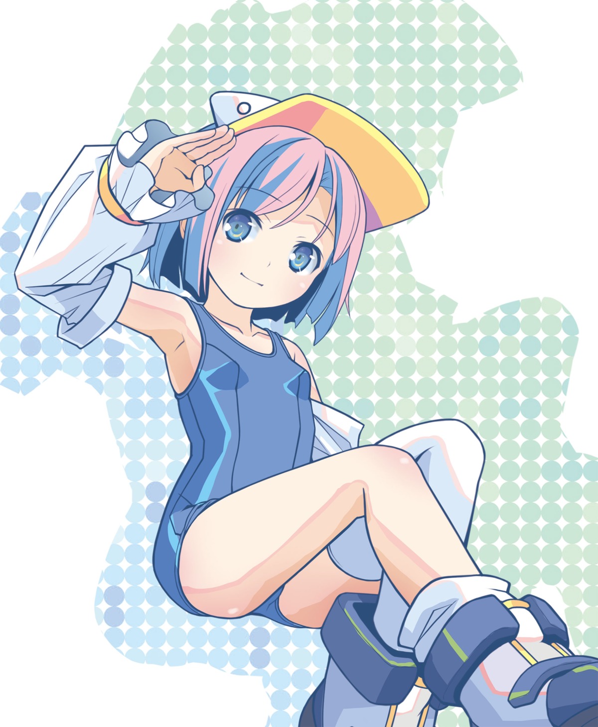 loli moetan pastel_ink pop school_swimsuit swimsuits thighhighs